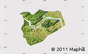 Satellite Map of Zhaoqing Shi, cropped outside