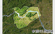 Satellite Map of Zhaoqing Shi, darken
