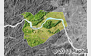 Satellite Map of Zhaoqing Shi, desaturated