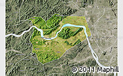 Satellite Map of Zhaoqing Shi, semi-desaturated