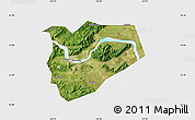 Satellite Map of Zhaoqing Shi, single color outside