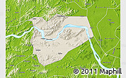 Shaded Relief Map of Zhaoqing Shi, physical outside