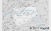 Silver Style Map of Zhaoqing Shi