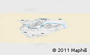 Classic Style Panoramic Map of Zhaoqing Shi, single color outside