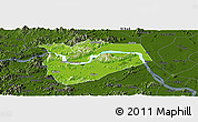 Physical Panoramic Map of Zhaoqing Shi, darken