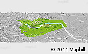 Physical Panoramic Map of Zhaoqing Shi, lighten, desaturated