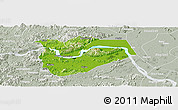 Physical Panoramic Map of Zhaoqing Shi, lighten, semi-desaturated