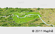 Physical Panoramic Map of Zhaoqing Shi, satellite outside