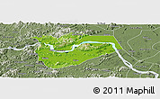 Physical Panoramic Map of Zhaoqing Shi, semi-desaturated