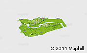 Physical Panoramic Map of Zhaoqing Shi, single color outside