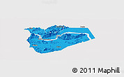 Political Panoramic Map of Zhaoqing Shi, cropped outside