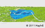 Political Panoramic Map of Zhaoqing Shi, physical outside