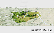 Satellite Panoramic Map of Zhaoqing Shi, lighten