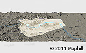 Shaded Relief Panoramic Map of Zhaoqing Shi, darken