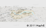 Shaded Relief Panoramic Map of Zhaoqing Shi, lighten, semi-desaturated