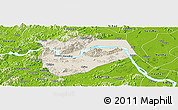 Shaded Relief Panoramic Map of Zhaoqing Shi, physical outside