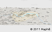Shaded Relief Panoramic Map of Zhaoqing Shi, semi-desaturated