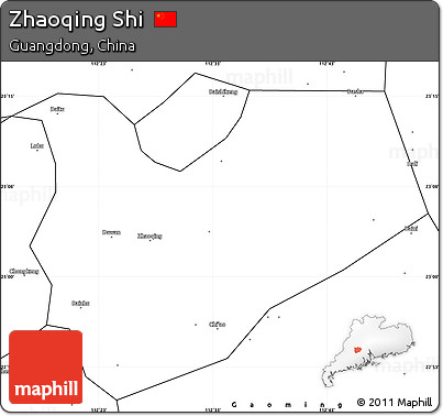 Blank Simple Map of Zhaoqing Shi