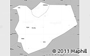 Gray Simple Map of Zhaoqing Shi