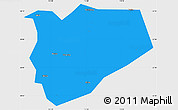 Political Simple Map of Zhaoqing Shi, single color outside