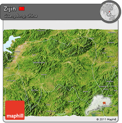 Satellite 3D Map of Zijin
