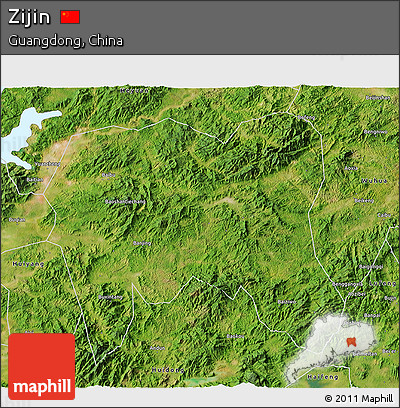 Satellite 3D Map of Zijin