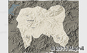 Shaded Relief 3D Map of Zijin, darken