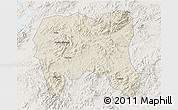 Shaded Relief 3D Map of Zijin, lighten