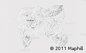 Silver Style 3D Map of Zijin, single color outside