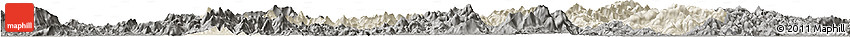 Shaded Relief Horizon Map of Zijin, darken, semi-desaturated