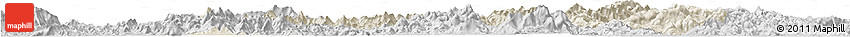 Shaded Relief Horizon Map of Zijin, desaturated