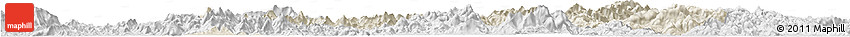 Shaded Relief Horizon Map of Zijin, lighten, desaturated