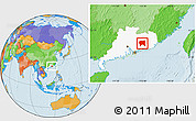 Political Location Map of Zijin, highlighted parent region
