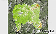 Physical Map of Zijin, darken, semi-desaturated