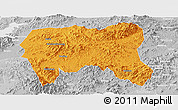 Political Panoramic Map of Zijin, lighten, desaturated