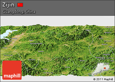 Satellite Panoramic Map of Zijin
