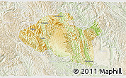 Physical 3D Map of Bama, lighten