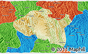 Physical 3D Map of Bama, political outside
