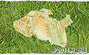 Physical 3D Map of Bama, satellite outside