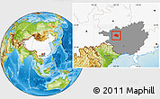 Physical Location Map of Bama, highlighted country, highlighted parent region
