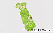 Physical 3D Map of Beiliu, cropped outside