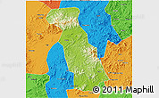 Physical 3D Map of Beiliu, political outside