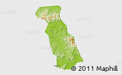Physical 3D Map of Beiliu, single color outside