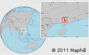 Gray Location Map of Beiliu