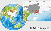Physical Location Map of Beiliu, highlighted country, highlighted parent region