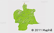 Physical 3D Map of Bobai, cropped outside