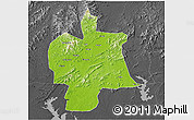 Physical 3D Map of Bobai, darken, desaturated