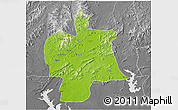 Physical 3D Map of Bobai, desaturated