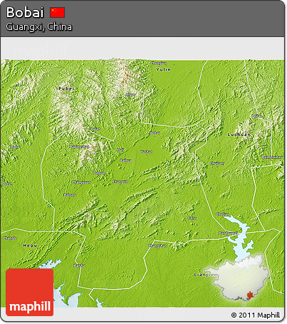 Physical 3D Map of Bobai