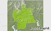 Physical 3D Map of Bobai, semi-desaturated